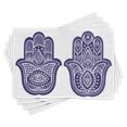 thumbnail image 1 of Ambesonne Hamsa Place Mats Set of 4, Old Ornaments, Standard Size, Violet Blue White, 1 of 6