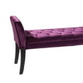 thumbnail image 3 of Armen Living Chatham Tufted Velvet Living Room Bench in Purple, 3 of 4