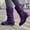 02 Purple, variant on Babysbule Women's Boot Fashion Women's Winter Warm Suede Rope Ethnic Wind Boots Low Heel Side Zipper Boots