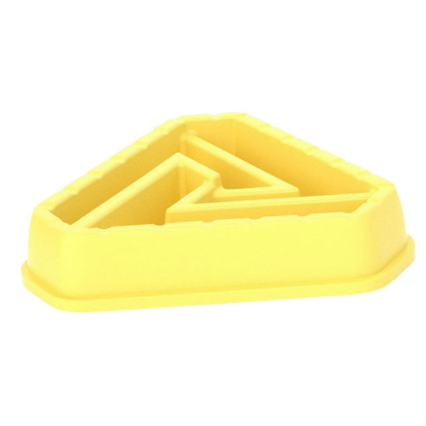 Pet Slow Feeder Dog Bowl, resistente al desgaste, reutilizable, estable, multifuncional, alimentación, plato de alimentación, bandeja para mascotas, Amarillo Colco Cuenco para comer lento