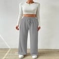 thumbnail image 6 of LYMAYTER Women High Wais Wide Leg Pants Knit Athletic Yoga Pants Stretch Breathable pants for S-2XL, 6 of 9
