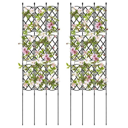 Demifill 3-Pack Outdoor Plant Support Frame for Raised Garden Bed, Garden Trellis for Outdoor, Black