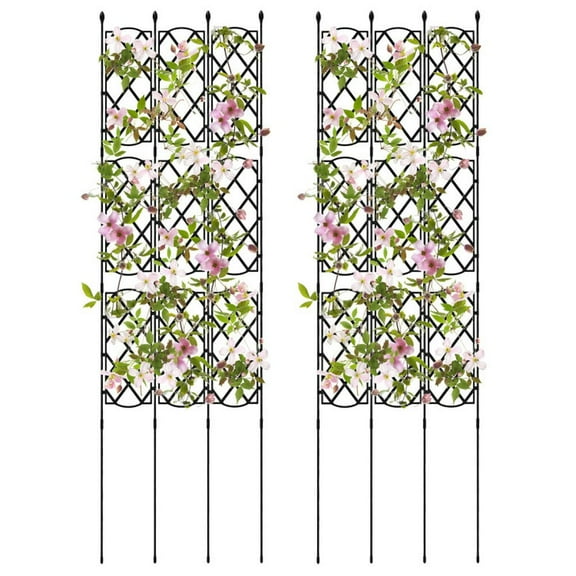 Demifill 3-Pack Outdoor Plant Support Frame for Raised Garden Bed, Garden Trellis for Outdoor, Black