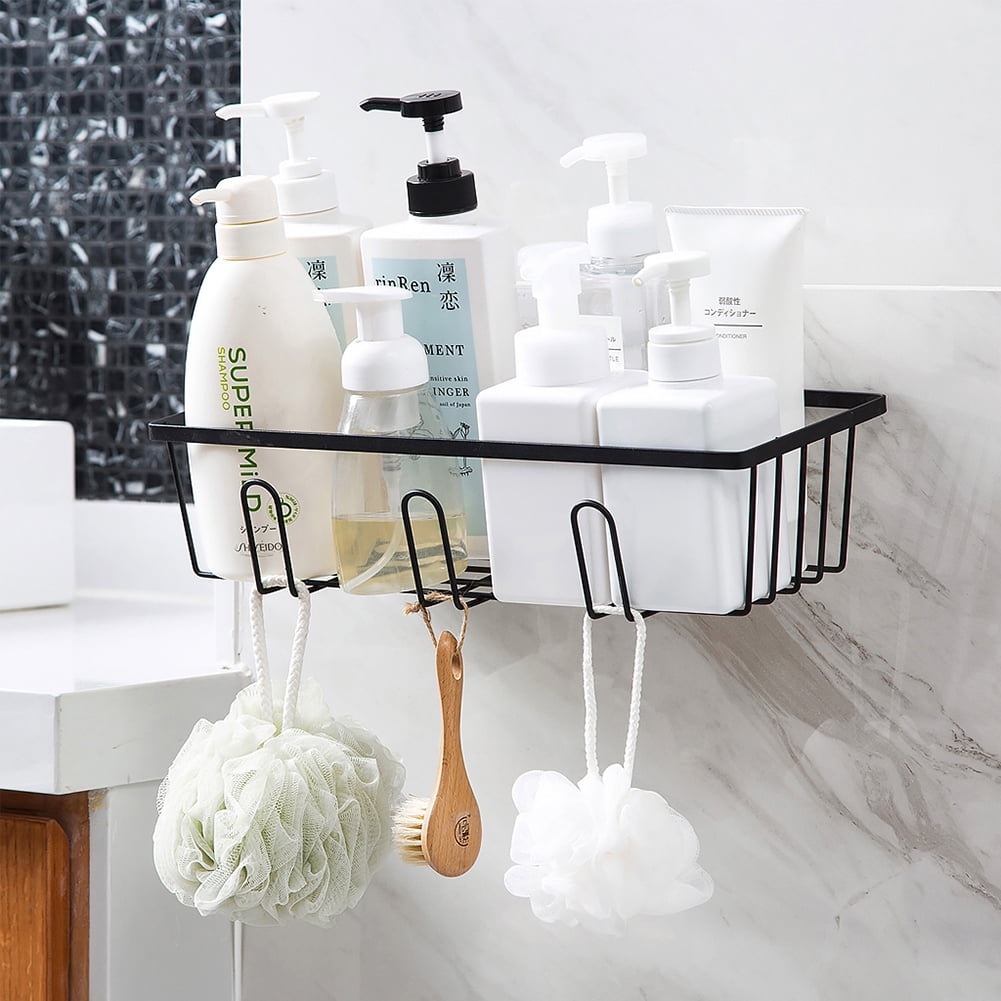Private Jungle Shower Caddy Bathroom Shelf, No Drilling Traceless Adhesive Bathroom Storage Organizer, Rustproof Food Storage Basket, 2-in-1 Kitchen Spice Racks (Matte Black) Private Jungle Shower Caddy Bathroom Shelf, No Drilling Traceless Adhesive Bathroom Storage Organizer, Rustproof Food Storage Basket, 2-in-1 Kitchen Spice Racks (Matte Black)