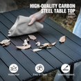 thumbnail image 3 of REDCAMP Roll Up Camping Tables That Fold Up, Lightweight Portable Compact Metal Camp Table for Grill Outdoor Picnic, Black Long 47x28, 3 of 6