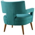 thumbnail image 4 of Modway Sheer Upholstered Fabric Armchair Set of 2 in Teal, 4 of 4