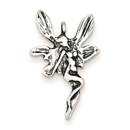 925 Sterling Silver Fairy Charm Pendant 24mmx16mm