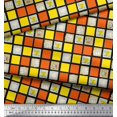thumbnail image 3 of Soimoi Cotton Cambric Fabric Geometric Square,Text & Bear Face Kids Print Fabric by The Yard 42 Inch Wide, 3 of 3