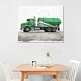 thumbnail image 3 of COMIO  Framed Truck Wall Art Boys Room Decor Nursery Decor, Watercolor Construction Car Canvas Prints Poster Painting for Kids Baby Room Playroom Home Decor, 3 of 5