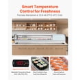 thumbnail image 4 of KFFKFF Sushi Display Case Refrigerator, 2.5 Cu.ft Commercial Sushi Case, 7-Pan Countertop  Showcase with Curved Glass, LED Lighting, and Digital Temperature Control, 4 of 9