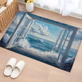 thumbnail image 2 of Window On The Ocean Washable Area Rug 2x3 111 Wave Cloud Low-Profile Area Rugs with Non Slip Backing Indoor Floor Carpet for Entrance Living Room Bedroom Home Office, 2 of 9