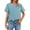 Blue, variant on yunLCZ Women Shirts Short Sleeved T Shirt For Women In Summer 2025 Large Size Loose Fit Belly Covering Slimming And Versatile Top