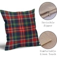 thumbnail image 4 of Christmas Plaid Pillow Covers 18x18 Set of 2 Red Green Blue Xmas Buffalo Plaid Checked Print Throw Pillows Outdoor Decorative Pillowcase Farmhouse Square Cushion Cases Decor for Sofa Couch Bed, 4 of 6