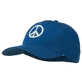 thumbnail image 2 of Peace Symbol Embroidered Cotton Twill Cap - Royal OSFM, 2 of 5