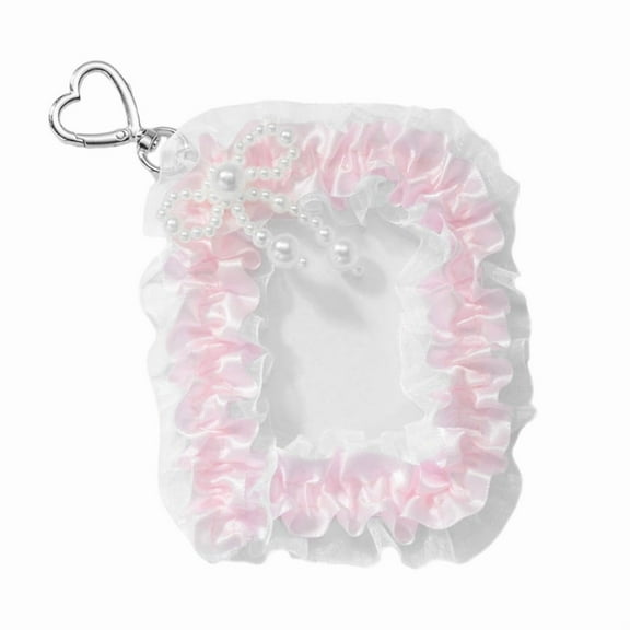 Gothic Photocard Holder with Keychain Lace Photo Card Holder Protector ID Card Holder Pendant Keychain Gifts for Women