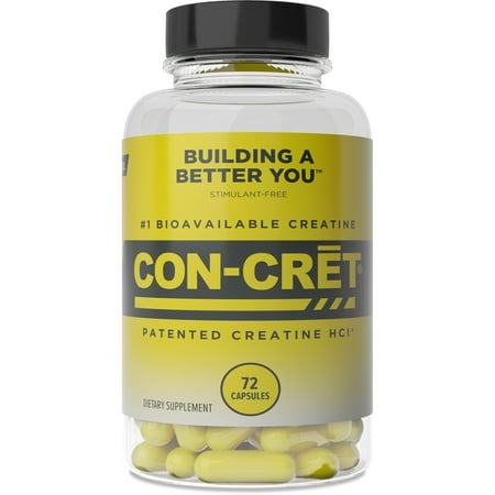 CON-CRET Patented Creatine HCl Capsules, 72 Ct