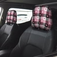 thumbnail image 2 of Kdxio Heart Plaid Pattern Print 2 Piece Car Head Rest Covers Set Auto Front/Rear Seats Headrest Cover Universal Fit Most Cars,Sedan, SUV, 2 of 9