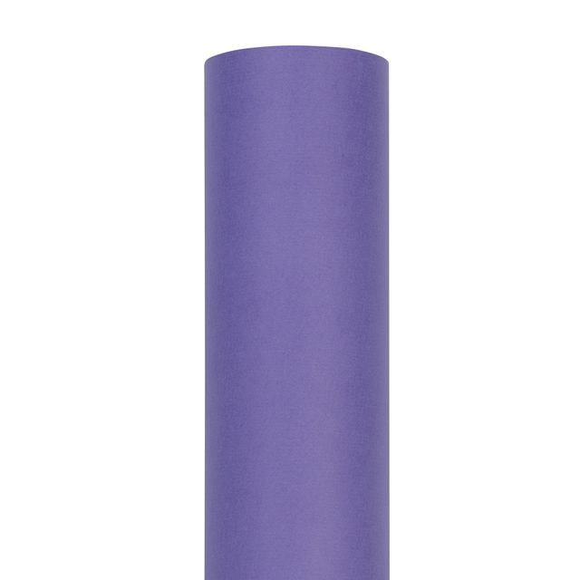 JAM Paper Matte Wrapping Paper, 26.3 Sq ft (17 in x 18 Ft), Purple, 1/Pack