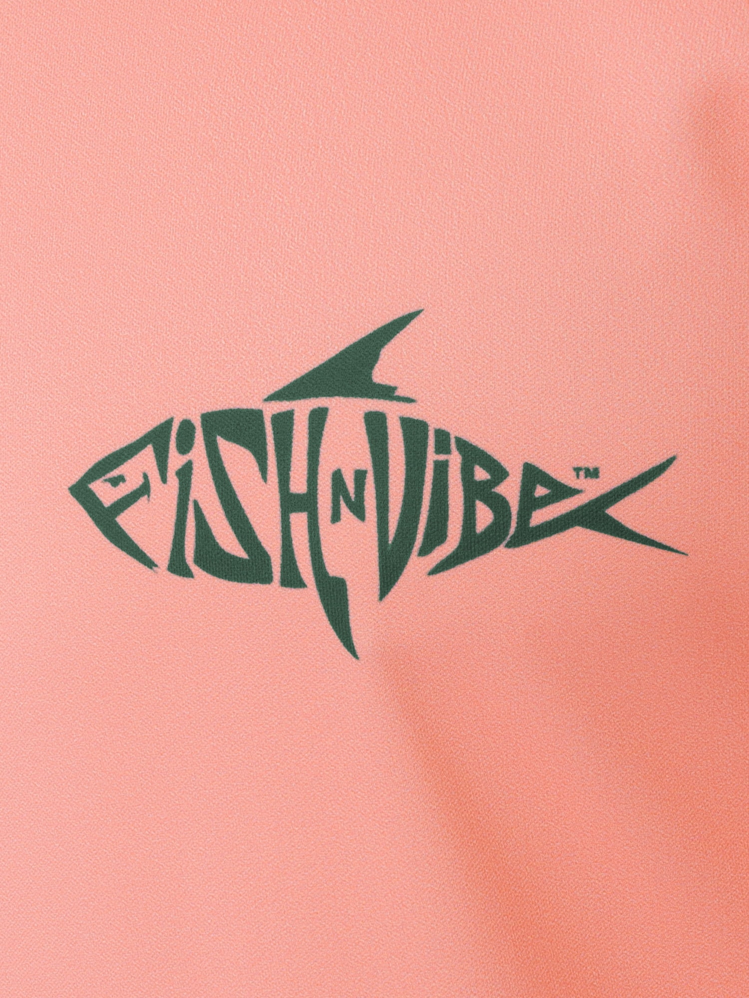 Fish N Vibe Men's Long Sleeve Performance UPF 30 Fishing Graphic Tee, Desert Pink, Size L