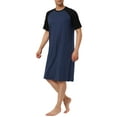 thumbnail image 4 of Unique Bargains Men's Nightshirt Raglan Sleeves Lounge Nightgown, 4 of 6