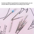 thumbnail image 3 of Nail Art Grinding Head Alloy Nail Grinding Head Kits De Taladro De Uñas Exquisita Máquina De Taladro De Uñas Bits Manicura Dura Cutícula De Uñas Para Chicas De Belleza Interior 10 Piezas Advancent CE002320-00, 3 of 7