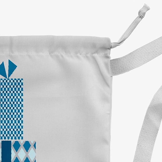 Simply Daisy Gift Wrapped 18 x 29 in Blue Laundry Bag