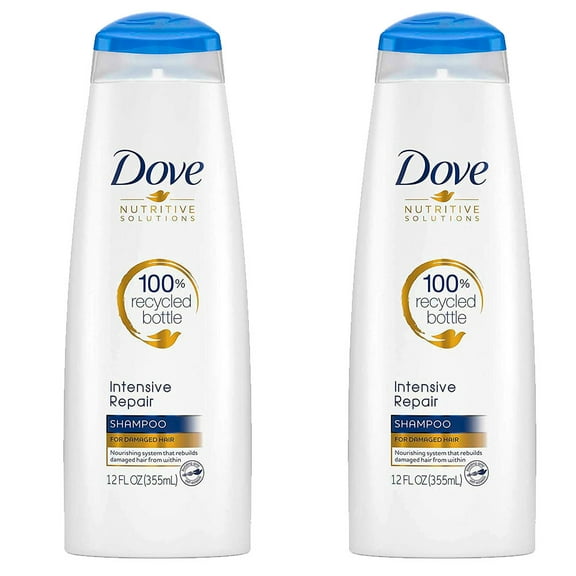 (2 Pack) Dove Nutritive Solutions Strengthening Shampoo for Damaged Hair Intensive Repair