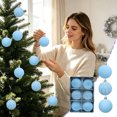 thumbnail image 5 of Christmas Decorations 6 PCS Flocked Christmas Balls Ornaments Set Multiple Styles Of Christmas Tree Decorations, 5 of 9