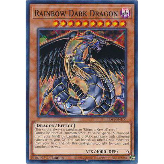 YuGiOh Legendary Duelists: Season 1 Common Rainbow Dark Dragon LDS1-EN100