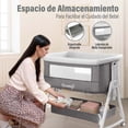 thumbnail image 4 of Magma Life Cuna Colecho 3 en 1 para Bebé, Cama Multifuncional con Mosquitero, Altura Ajustable, Convertible a Mecedora, Ruedas Silenciosas, Portátil, Canasta de Almacenaje, Tela Transpirable, 4 of 9
