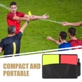 thumbnail image 2 of 1 juego de tarjetas de árbitro con colores rojo y amarillo, completo con un práctico libro de registro y un lápiz adecuado para juegos de fútbol, ​​voleibol y rugby, 2 of 4
