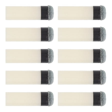 SEWCHICS 10Pcs White Replacement Pool Stick Tips Slip on Cue Tips with Plastic Ferrule