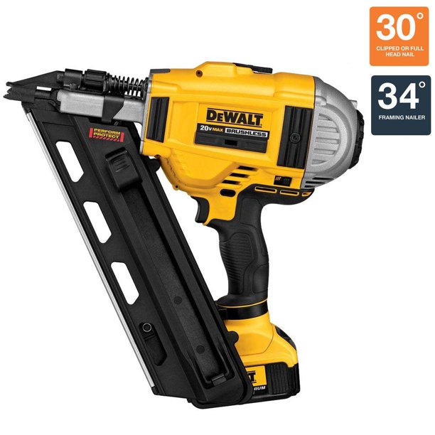 Refurbished DEWALT DCN692M1 20V Max XR LiIon Cordless 2Speed 33 Degree Framing Nailer