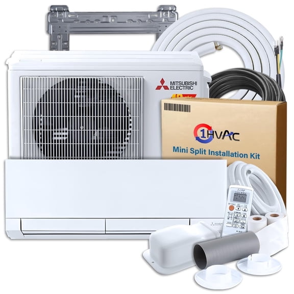 Mitsubishi 29.9 SEER2 Hyper Heat FX-Series 12000 BTU Single Zone Mini Split Heat Pump 230v System