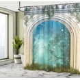 thumbnail image 5 of Ambesonne Forest Shower Curtain, Door Stars, 69"Wx75"L, Blue Beige, 5 of 5