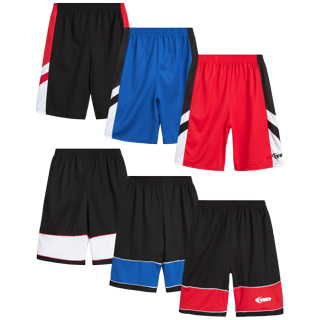 Spalding Boys Mesh Basketball Active Shorts 3 Pack, Sizes 4-18 Husky ...