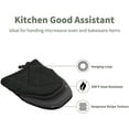 thumbnail image 7 of Oven Mitts, Oven Gloves Cooking Mitts Pair Heat Resistant, Pot Holder with Non-Slip Grip and Hanging Loop, Set of 2pcs, Black, 7 of 7