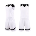 thumbnail image 2 of Maqroz Basketball Jersey Set for Men V Neck Sleeveless Tank Top Mesh Breathable Athletic Shorts Team Uniform Sports Training Two Piece Outfit Size 3-15 Years, 2 of 7