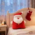 thumbnail image 6 of LmnLft Winter Christmas Pillow, Santa and Reindeer Plush Decorative Cushion, Soft Festive Throw Pillow for Living Room and Bedroom, 6 of 9