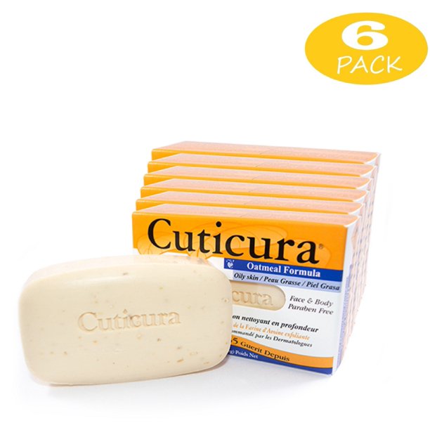 Cuticura Bar Soap, Oily Skin, 3oz Pack of 6
