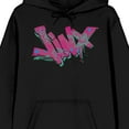 thumbnail image 3 of Arcane Jinx Upside-Down Triangle Frame Adult Black Long Sleeve Hooded Sweatshirt, 3 of 5