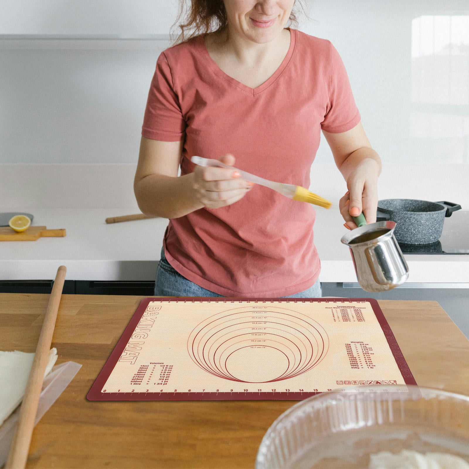 Raindrops Non-Stick Flexible Silicone Baking Mat Oven Liner for Multipurpose Kitchen Use Easy Cleanup and