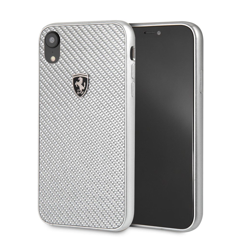 Ferrari Heritage Collection Real Carbon Fiber iPhone XR Silver