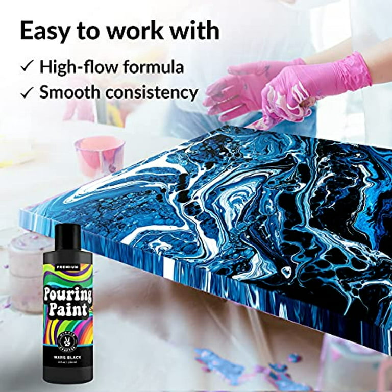 Hippie Crafter 8oz Acrylic Pouring Paint Black