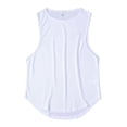 thumbnail image 5 of HCNTES Men's Dolman Sleeve Crop Vest Top T Shirts Crewneck Loose Pullover Tank Tops(White,L), 5 of 5