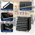 thumbnail image 3 of Rolling Tool Chest, 5-Drawers Metal Tool Box Organizer w/Auto Locking System & Lockable Wheels, Sliding Drawers, Detachable Top, Tool Storage Cabinet for Garage, 3 of 7