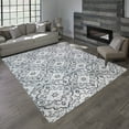 thumbnail image 6 of Gertmenian Quattro Tunny Transitional Moroccan Gray/Aqua/Navy Area Rug, 5x8, 6 of 7