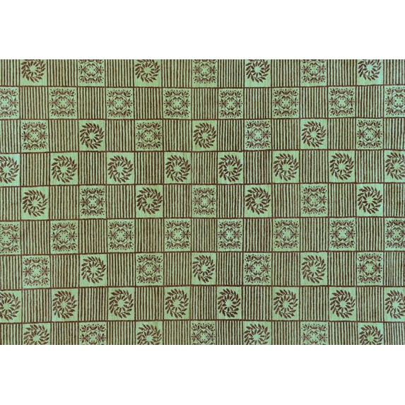 Ahgly Company Indoor Rectangle Abstract Light Blue Modern Area Rugs, 8' x 10'