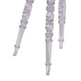 thumbnail image 4 of Silla Benzara BM304618, asiento transparente de piel vegana sin brazos de 19 pulgadas, 4 of 6