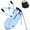 Moonlight Blue, variant on Sturdum 14-Way Golf Stand Bag for Men & Women, Lightweight Golf Bag with Full-Length Dividers, Ergonomic Double Shoulder Strap, Multiple Storage Pockets & Rain Hood